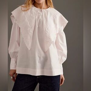 Damson Madder Blouse with Giant Collar